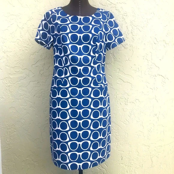 Boden Dresses Boden Dress Sunglass Print Bluewhite Womens Size